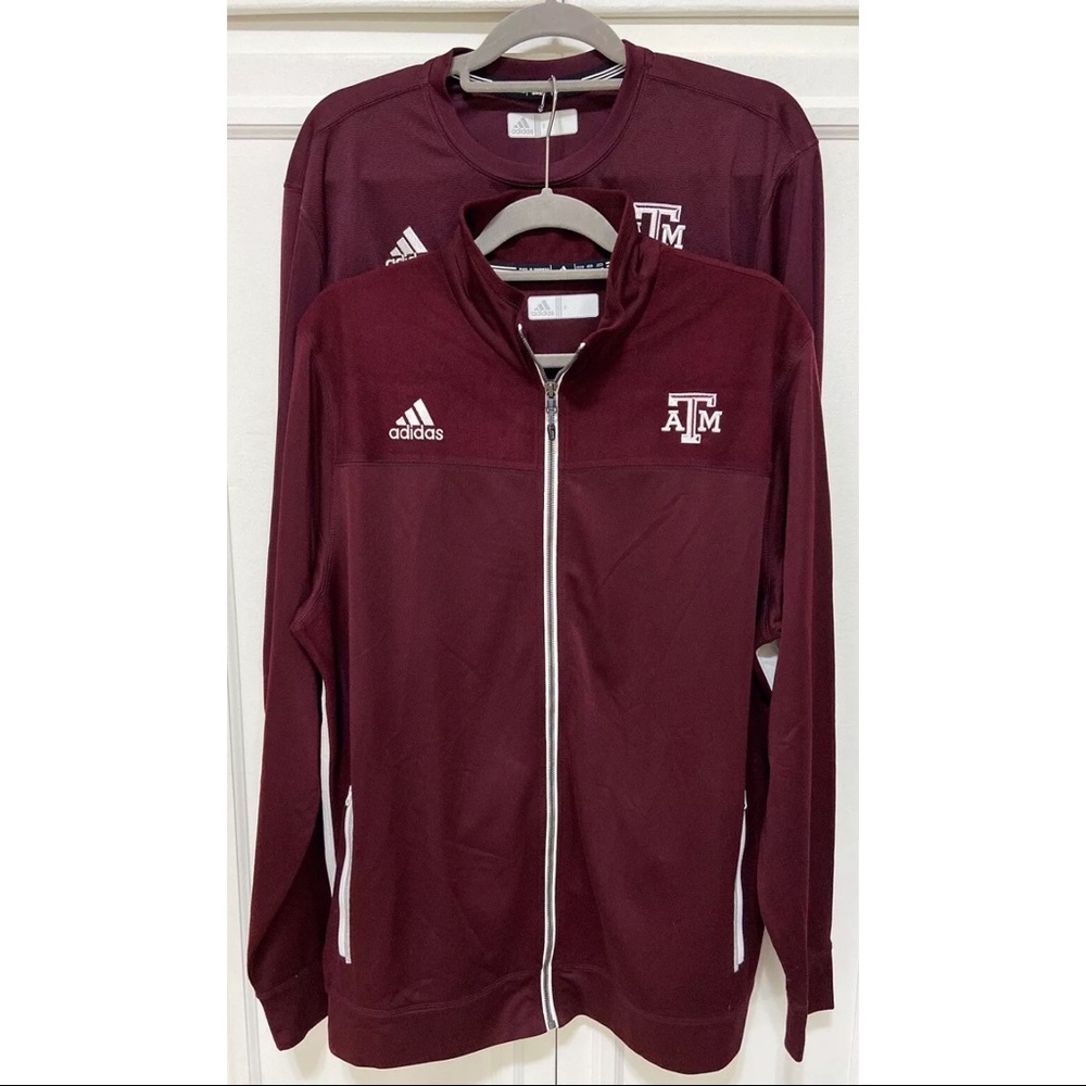 Adidas Texas A&M NCAA Mens L Track Jacket and Top